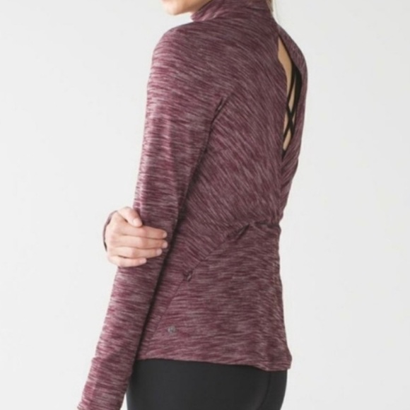 Lululemon Mock Neck Open Back Long Sleeve